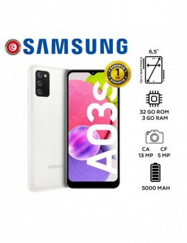 Smartphone SAMSUNG - A03 S - 3GB - 32 GB - Blanc - Garantie 1An