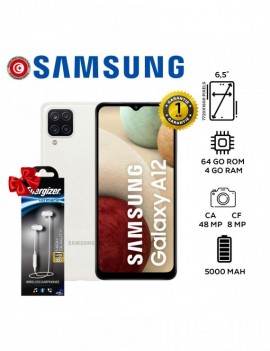 Smartphone SAMSUNG A12 - 4GB - 64 GB - Blanc - Garantie 1An