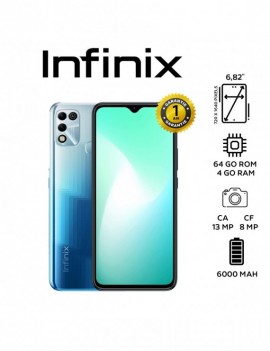 Smartphone INFINIX X688B - HOT 11 PLAY -4GB - 64GB - Bleu - Garantie 1An