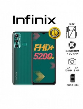 Smartphone INFINIX X662 - HOT 11 - 4GB - 64 GB - EMERALD GREEN - Garantie 1An