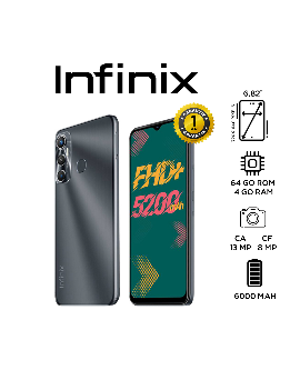Smartphone INFINIX X662 - HOT 11 - 4GB - 64 GB - Silver - Garantie 1An