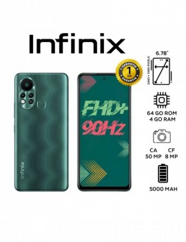 Smartphone INFINIX HOT 11 S - 4G - 4GB - 64 GB - GREEN WAVE - Garantie 1An